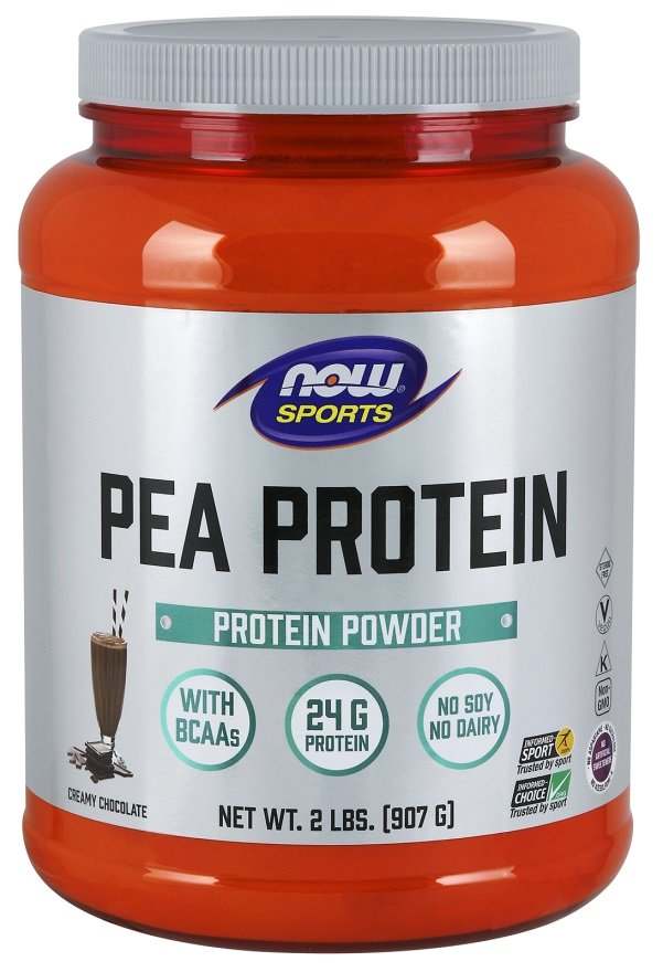 NOW Foods Pea Protein, Dutch Chocolate - 907 grams