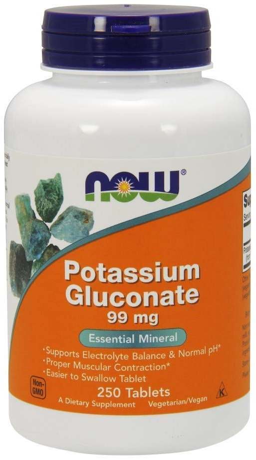 NOW Foods Potassium Gluconate, 99mg - 250 tablets