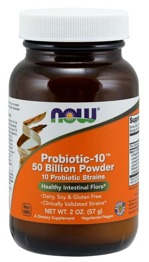 NOW Foods Probiotic-10, 50 Billion Powder - 57 grams