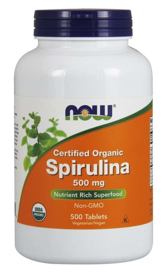 NOW Foods Spirulina Organic, 500mg - 500 tablets