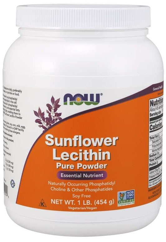 NOW Foods Sunflower Lecithin, Pure Powder - 454 grams