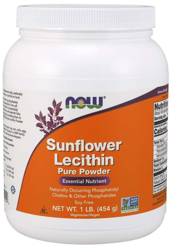 NOW Foods Sunflower Lecithin, Pure Powder - 454 grams