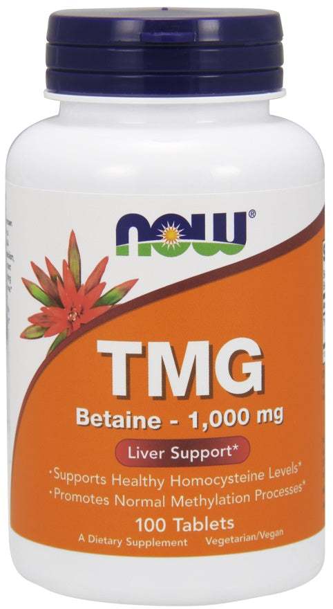 NOW Foods TMG (Trimethylglycine), 1000mg - 100 tablets