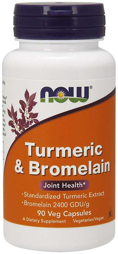 NOW Foods Turmeric & Bromelain - 90 vcaps