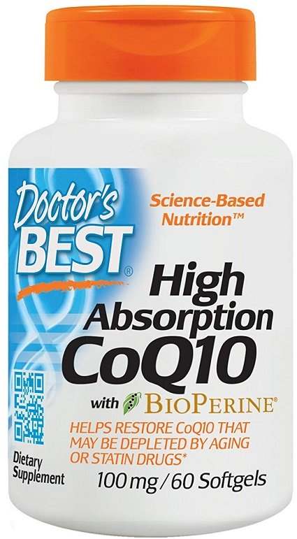 Doctor's Best High Absorption CoQ10 with BioPerine, 100mg - 60 softgels