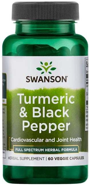 Swanson Turmeric & Black Pepper - 60 vcaps