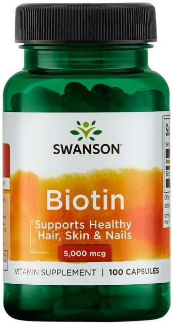 Swanson Biotin, 5000mcg - 100 caps