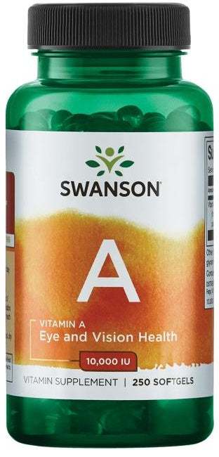 Swanson Vitamin A, 10 000 IU - 250 softgels