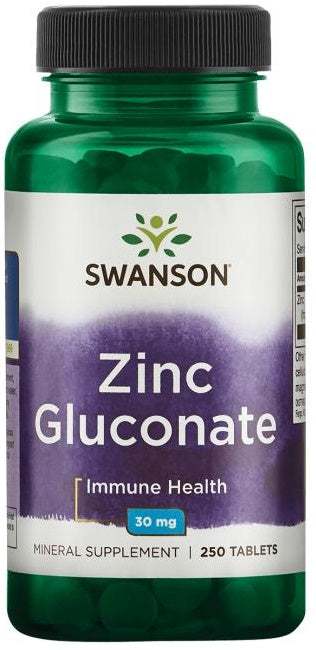 Swanson Zinc Gluconate, 30mg - 250 tablets