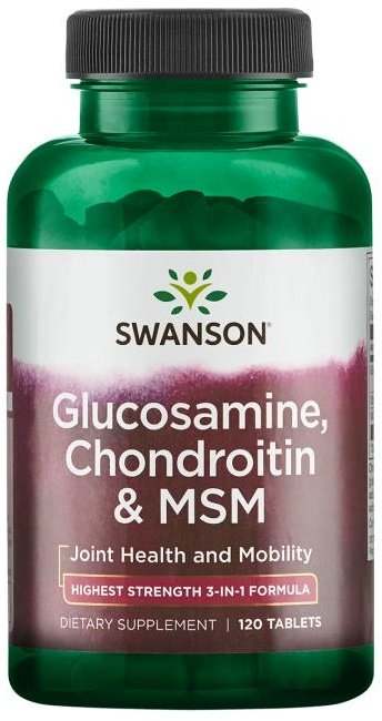 Swanson Glucosamine, Chondroitin & MSM, 750mg - 120 tablets