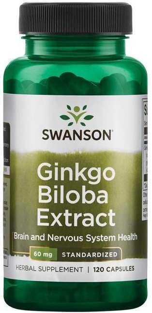 Swanson Ginkgo Biloba Extract, 60mg - 120 caps