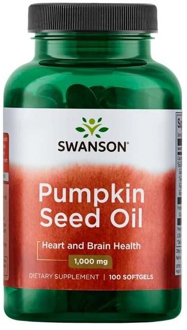 Swanson Pumpkin Seed Oil, 1000mg - 100 softgels