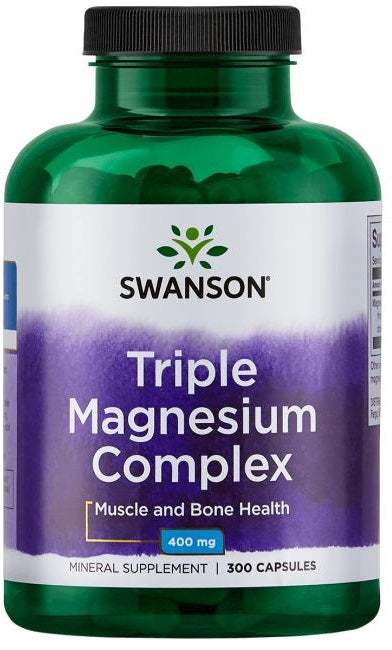 Swanson Triple Magnesium Complex, 400mg - 300 caps