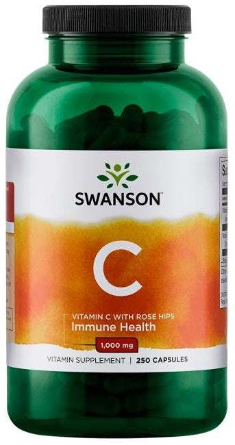 Swanson Vitamin C with Rose Hips Extract, 1000mg - 250 caps