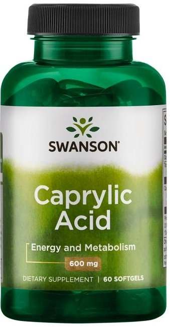 Swanson Caprylic Acid, 600mg - 60 softgels