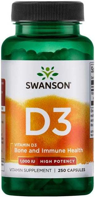 Swanson Vitamin D-3, 1000 IU - 250 caps