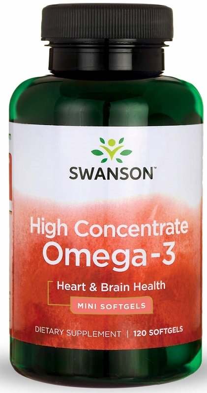 Swanson High Concentrate Omega-3 - 120 softgels