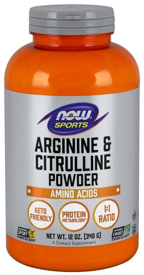 NOW Foods Arginine & Citrulline, Powder - 340 grams