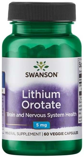 Swanson Lithium Orotate, 5mg - 60 vcaps