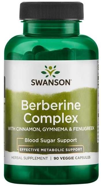 Swanson Berberine Complex with Cinnamon, Gymnema & Fenugreek - 90 vcaps