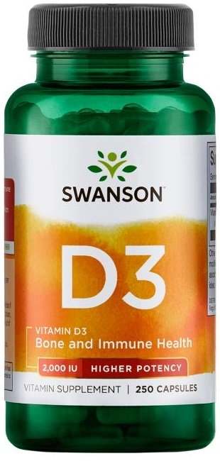 Swanson Vitamin D-3, 2000 IU - 250 caps