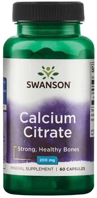 Swanson Calcium Citrate, 200mg - 60 caps