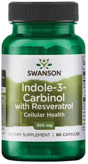 Swanson Indole-3-Carbinol with Resveratrol, 200mg - 60 caps