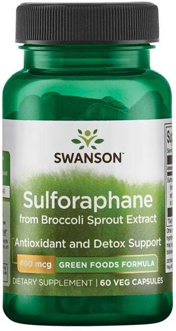 Swanson Sulforaphane from Broccoli Sprout Extract, 400mcg - 60 vcaps