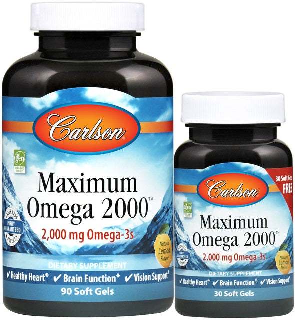 Carlson Labs Maximum Omega 2000 - 90 + 30 softgels