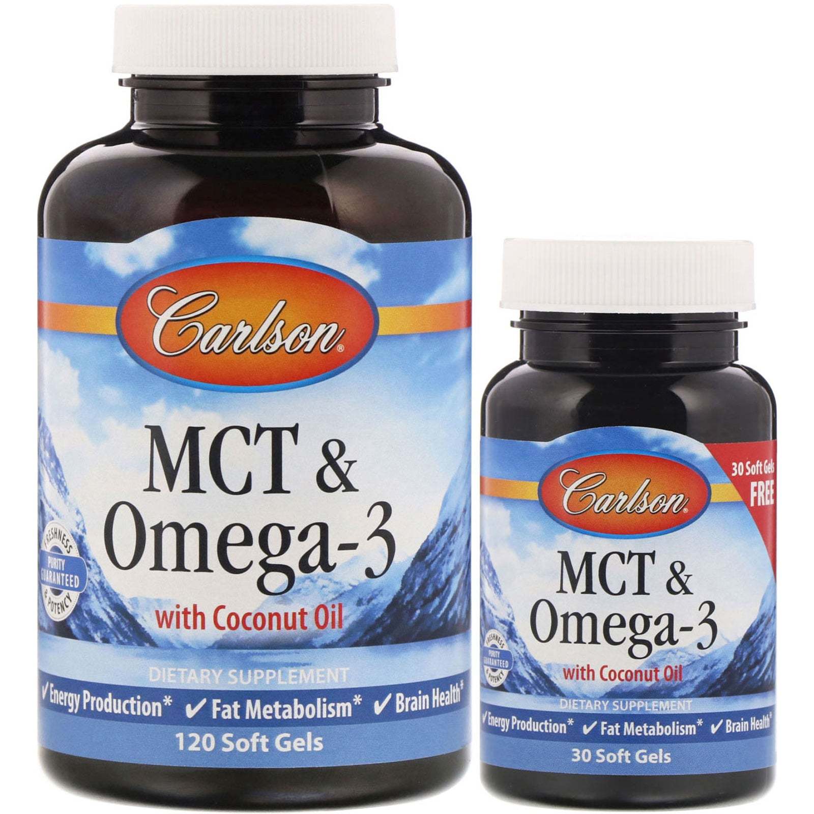 Carlson Labs MCT & Omega-3 - 120 + 30 softgels