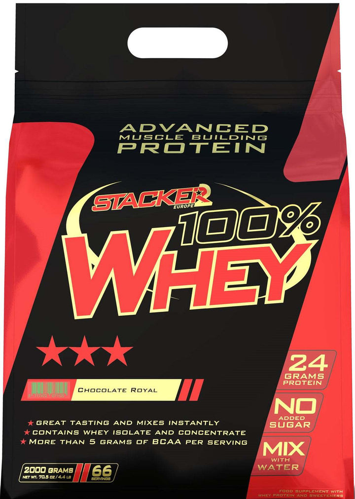 Stacker2 Europe 100% Whey, Vanilla - 2000 grams