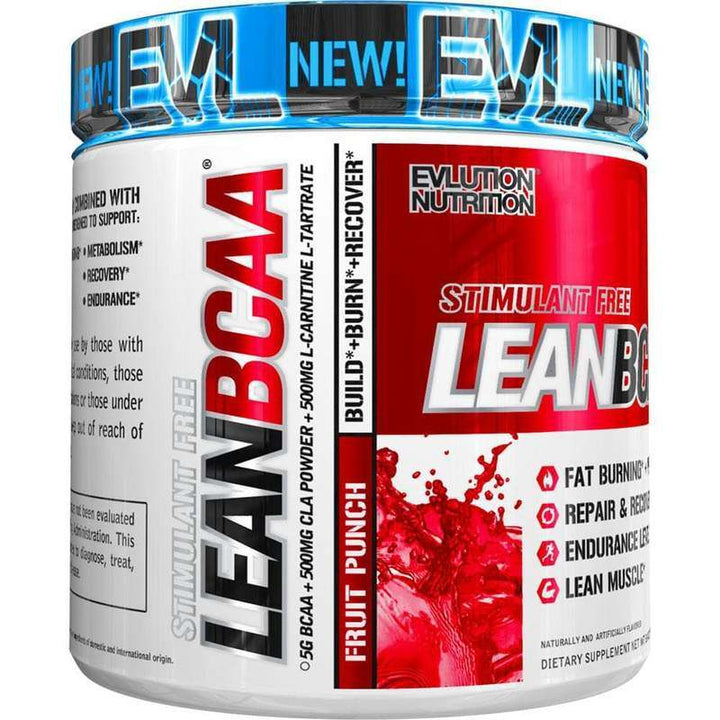 EVLution Nutrition Lean BCAA - Stimulant Free, Fruit Punch - 237 grams