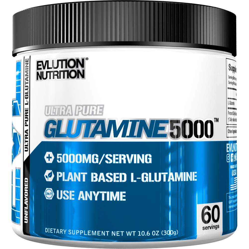 EVLution Nutrition Ultra Pure Glutamine 5000, Unflavoured - 300 grams