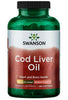 Swanson Cod Liver Oil, 700mg Double-Strength - 250 softgels