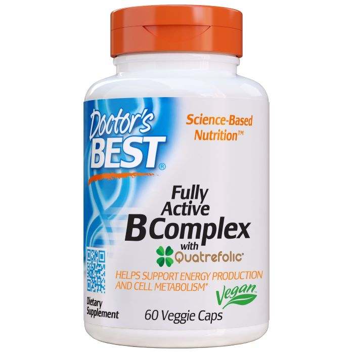 Doctor's Best Fully Active B-Complex with Quatrefolic - 60 vcaps