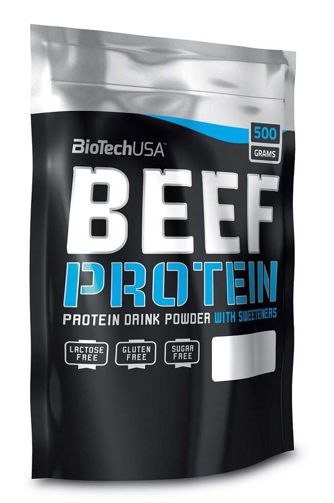 BioTechUSA Beef Protein, Strawberry - 500 grams