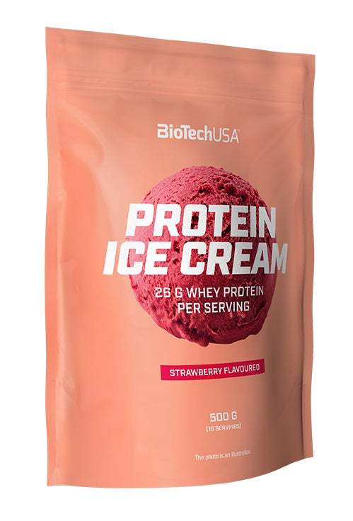 BioTechUSA Protein Ice Cream, Strawberry - 500 grams