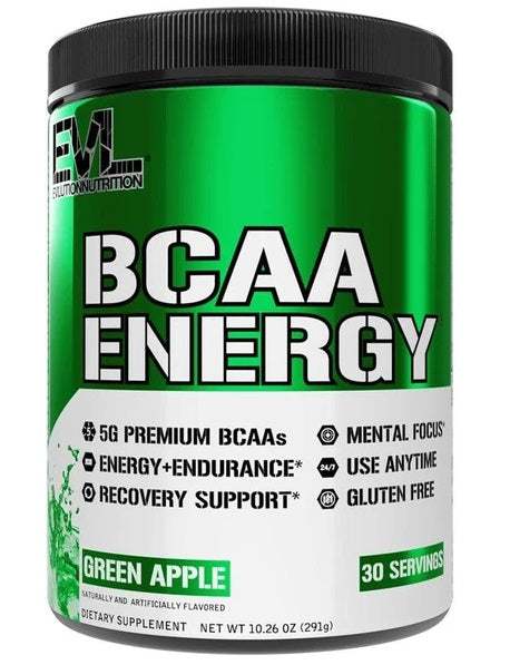 EVLution Nutrition BCAA Energy, Green Apple - 291 grams