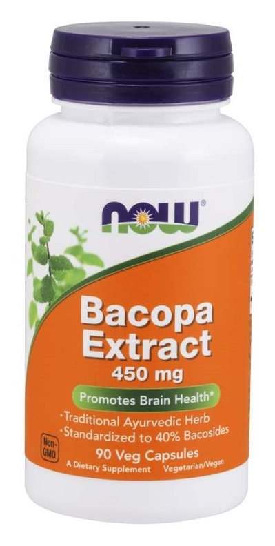 NOW Foods Bacopa Extract, 450mg - 90 vcaps