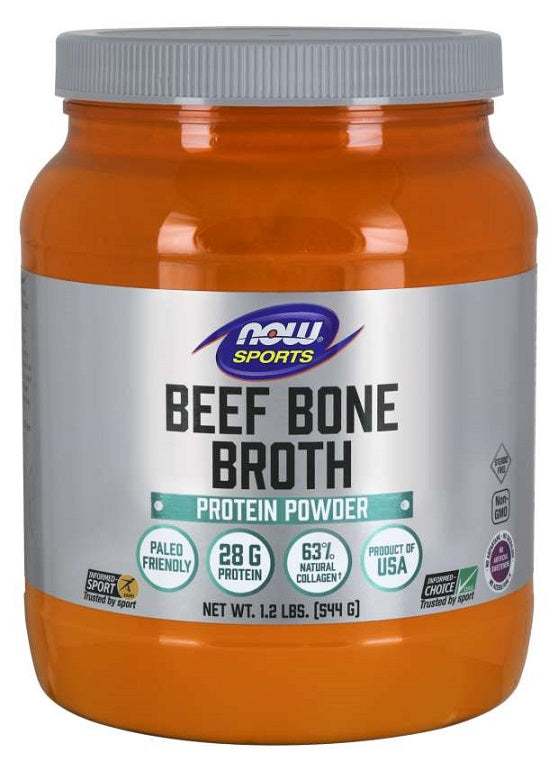 NOW Foods Bone Broth, Beef Powder - 544 grams