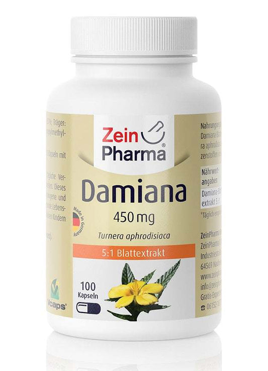 Zein Pharma Damiana, 450mg - 100 caps