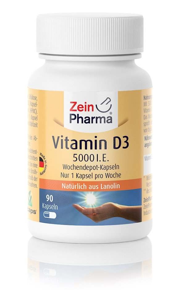 Zein Pharma Vitamin D3, 5000 IU - 90 caps