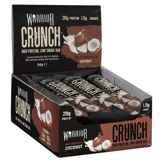 Warrior Crunch Bar, Milk Chocolate Coconut - 12 bars