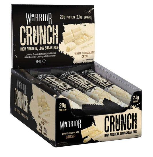 Warrior Crunch Bar, White Chocolate Crisp - 12 bars