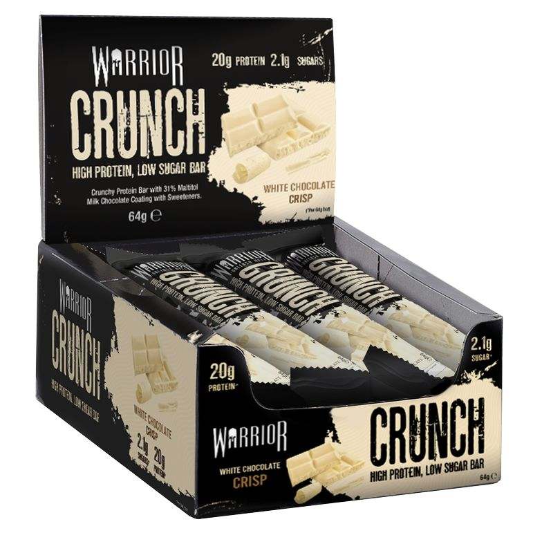 Warrior Crunch Bar, White Chocolate Crisp - 12 bars