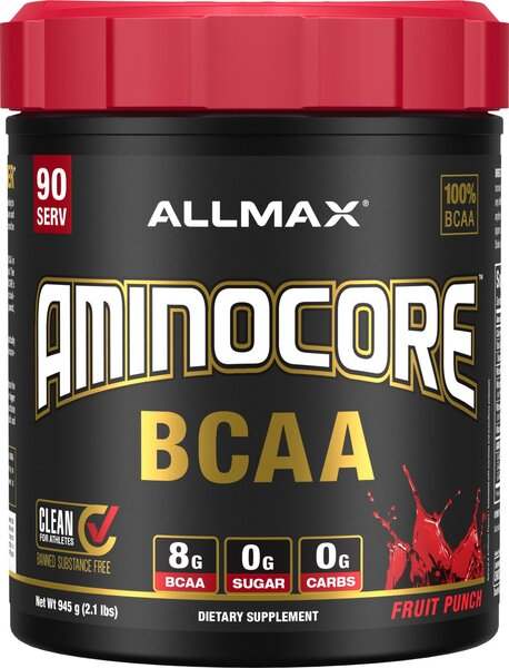 AllMax Nutrition Aminocore BCAA, Fruit Punch Blast - 945 grams