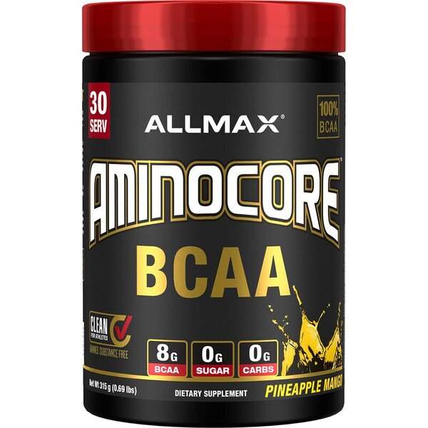 AllMax Nutrition Aminocore BCAA, Pineapple Mango - 315 grams