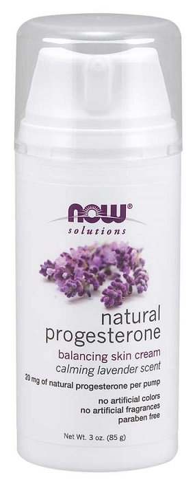 NOW Foods Natural Progesterone Balancing Skin Cream with Lavender - 85 grams