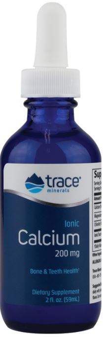 Trace Minerals Ionic Calcium, 200mg - 59 ml.