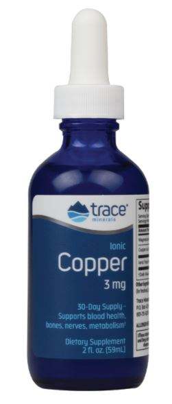 Trace Minerals Ionic Copper, 3mg - 59 ml.